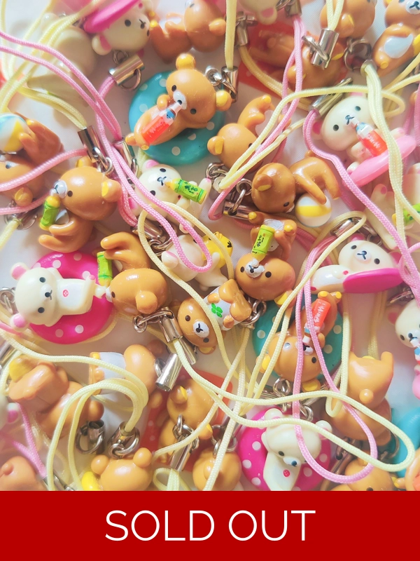 3 pc San-x Rilakkuma Ito En Straps